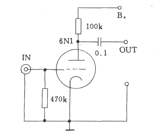 電子管輸入電壓放大器的輸入方式