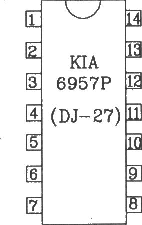 KIA6933S／6957P構(gòu)成的四動(dòng)作射頻遙控發(fā)射、接收電路圖