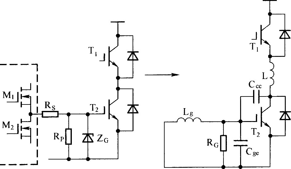 全橋逆變電路的基本結構圖(IGBT作為功率開關管)