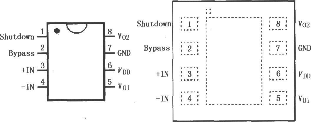 LM4819單片電橋音頻功率放大器