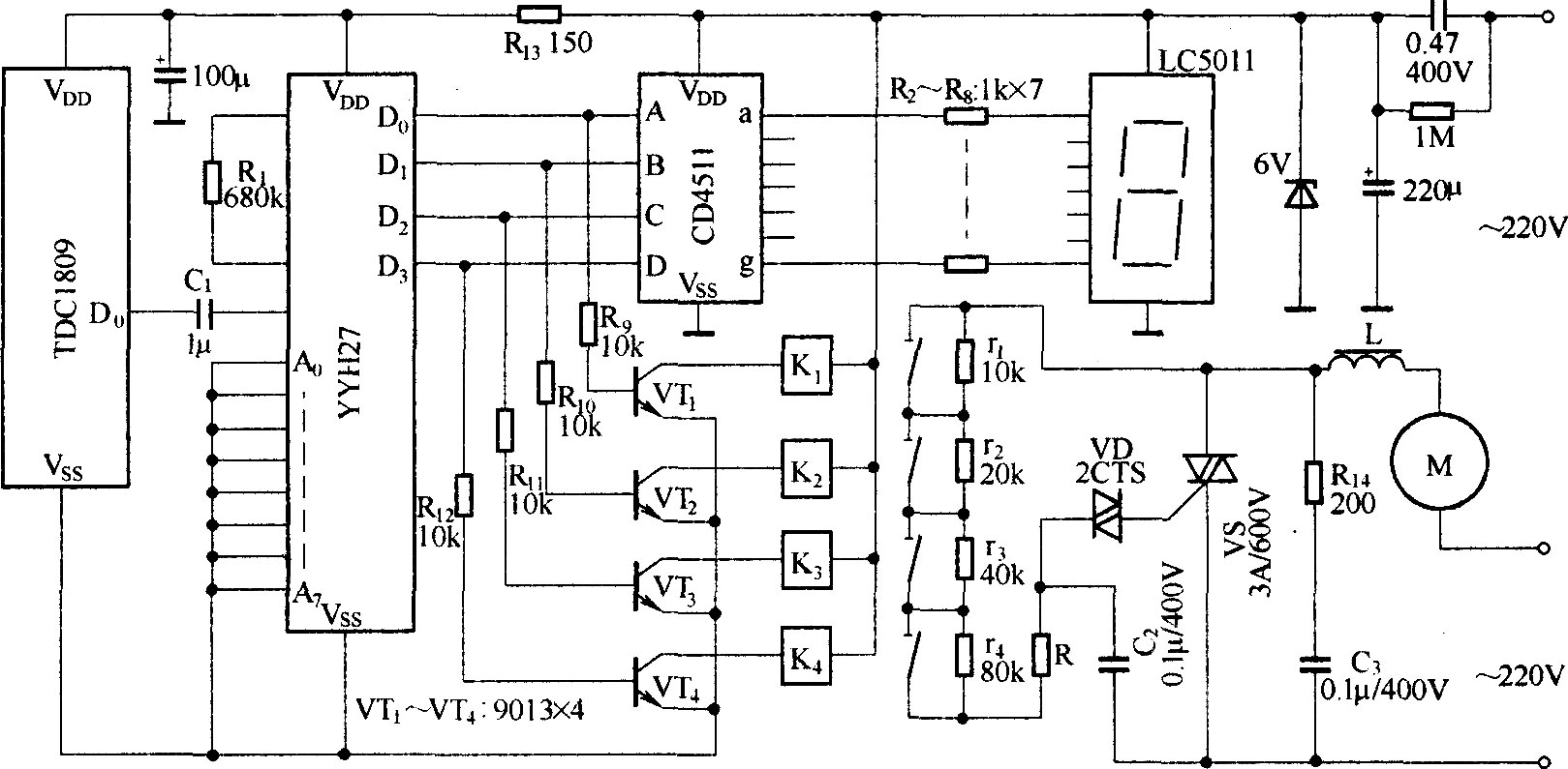 無線調(diào)速發(fā)射接收電路