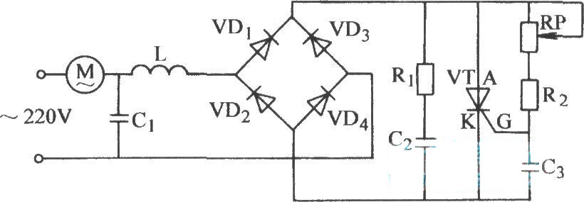 普通晶闸管无级调压电路