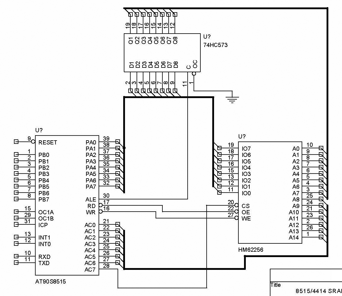 电路图：8515扩展RAM