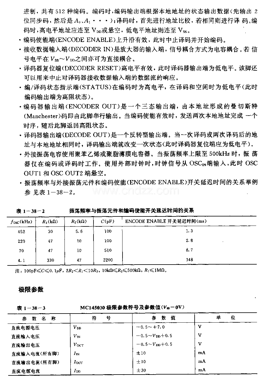 MCl45030(無繩電話和半雙工遙控器)紅外線、超聲波或射頻遙控編碼