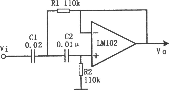 有源高通滤波器(LM102)