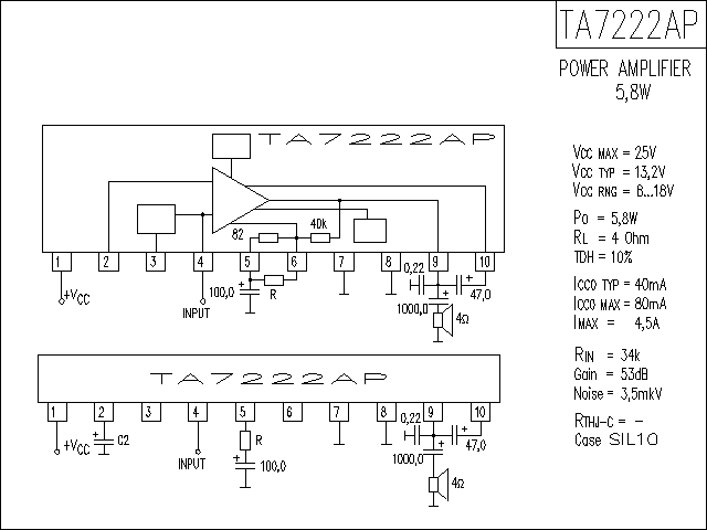 TA7222AP功放電路