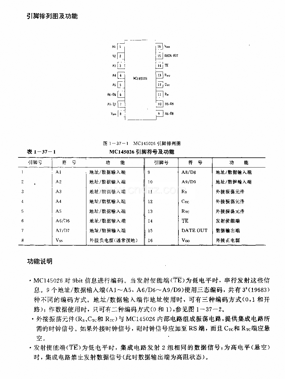 MCl45026(通用)紅外線、超聲波或射頻遙控發(fā)射編碼電路