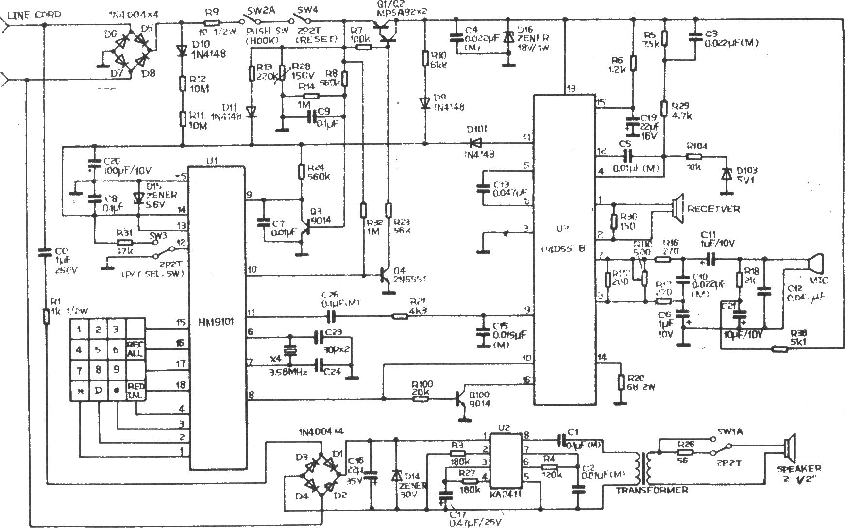 HA288(V)P／T型電話機(jī)