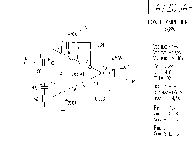 TA7205AP功放電路