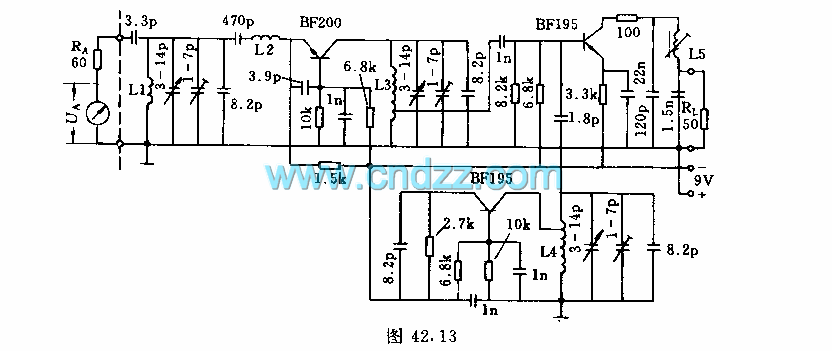 由可邊電容調(diào)諧的超短波接收機(jī)電路