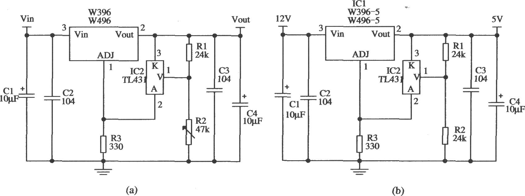 提高W396／W496輸出穩(wěn)定度的應用電路2