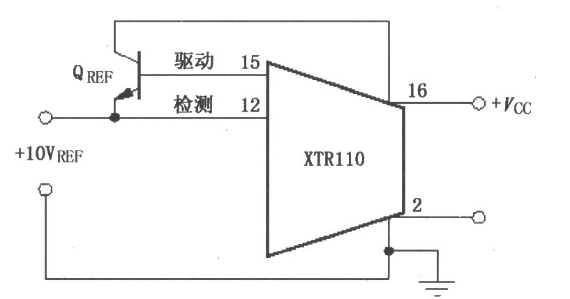 XTR110擴(kuò)大驅(qū)動電流電路