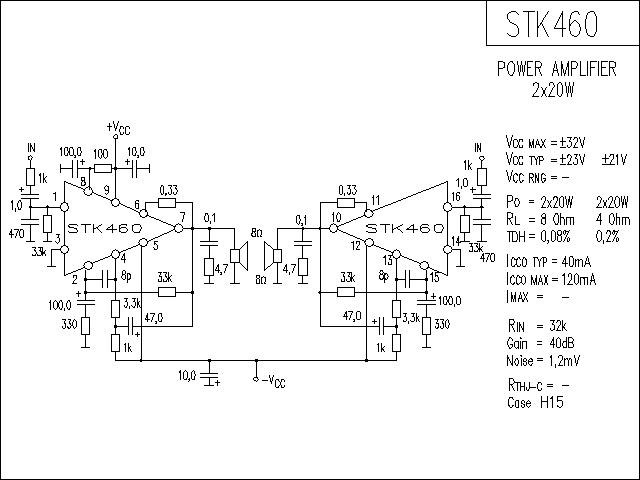 STK460功放电路