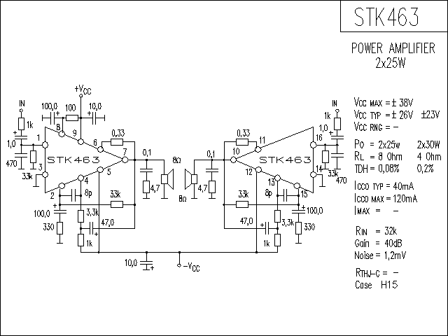 STK463功放电路