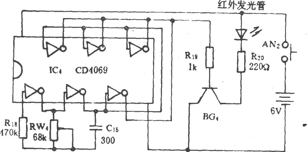 電風(fēng)扇多功能遙控電路