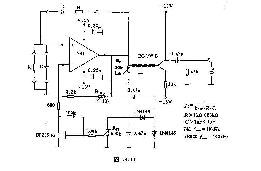 具有小畸坐的簡單正弦信號發(fā)生器電路