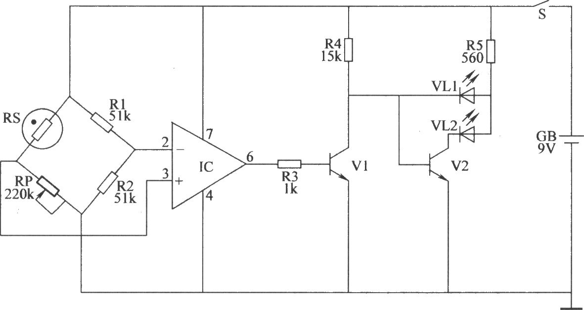 濕度指示器電路