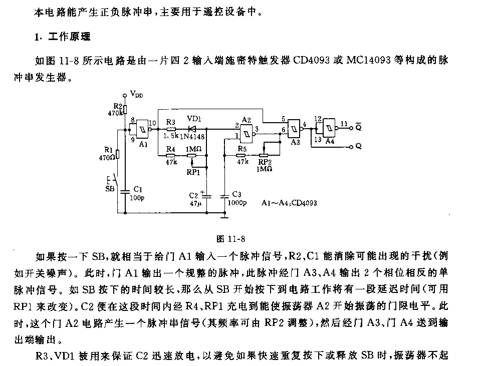 脈沖一脈沖串發生器電路