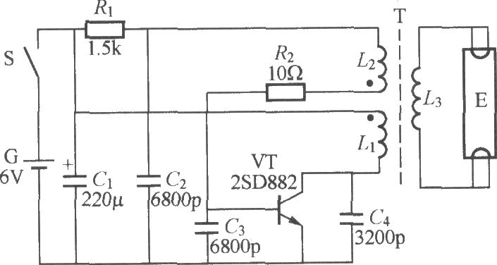 电池供电荧光灯电路(1)