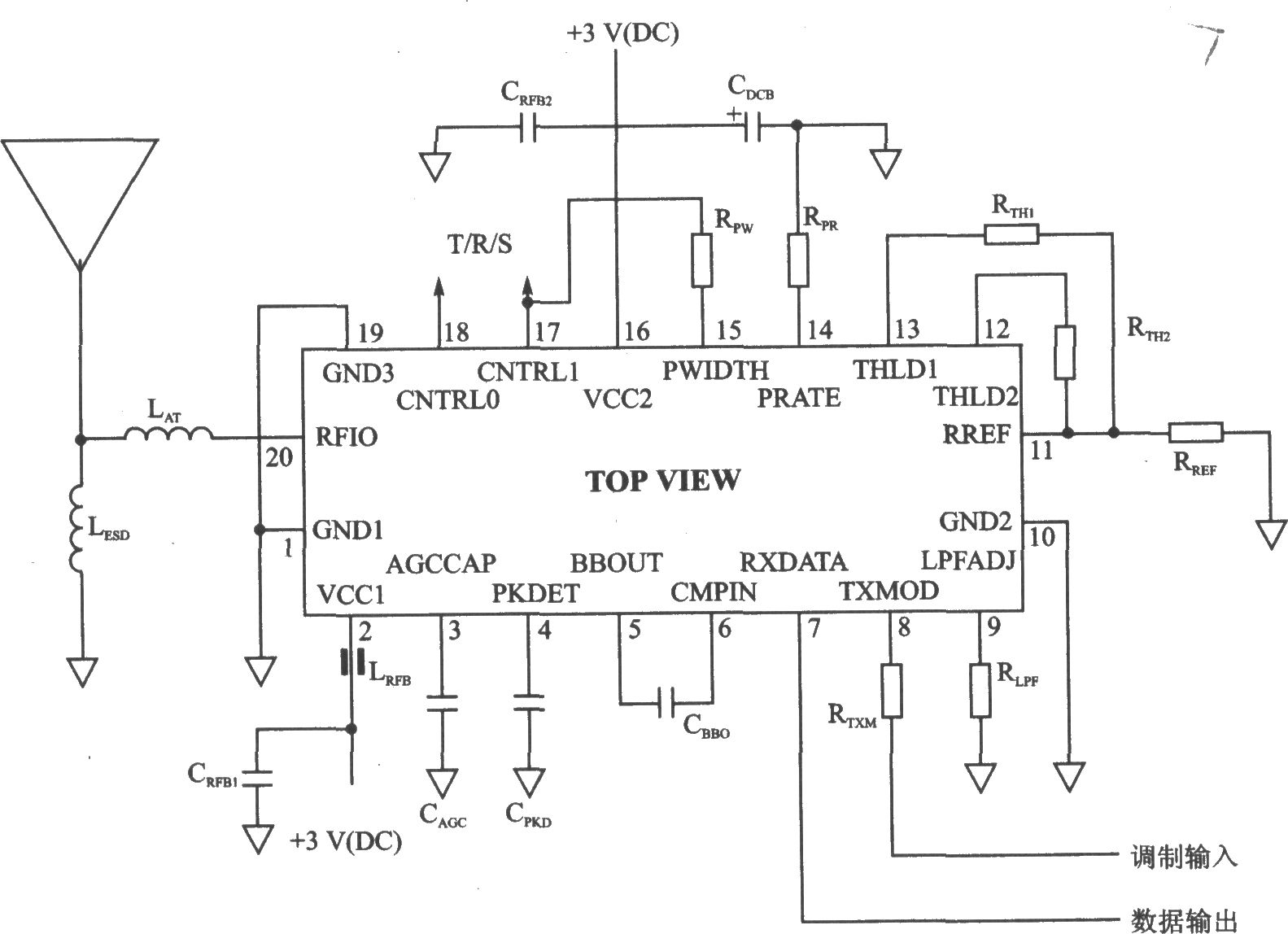 TR3001 00K/ASK 315 MHz收發(fā)器