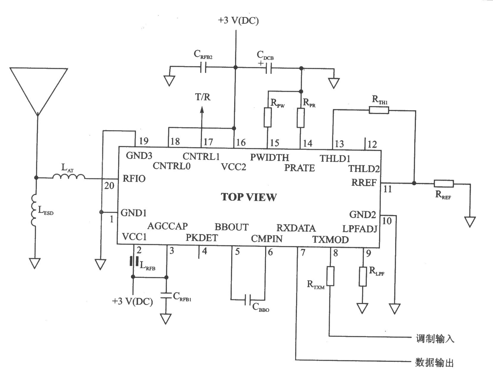 TR3001 00K/ASK 315 MHz收發(fā)器