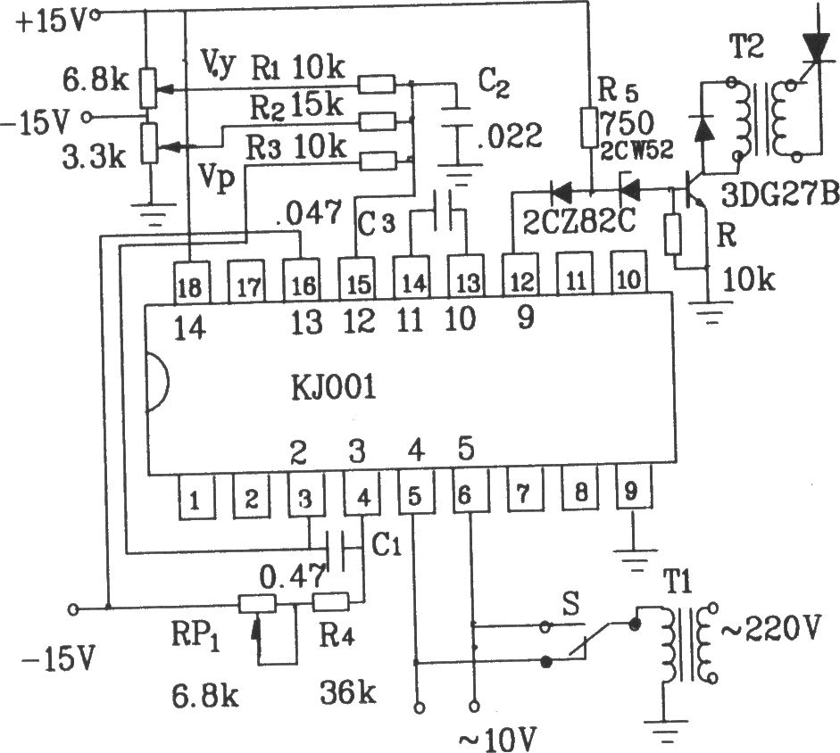 KJ001的典型應用電路圖