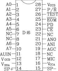 语音合成芯片D-16应用电路图