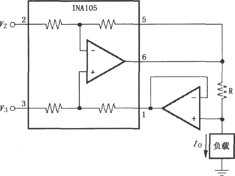 差动输入电压-电流变换器(INA105)