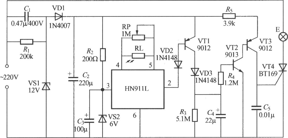 熱釋電紅外感應(yīng)自動燈電路(6)