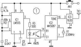 采用ＤＴＭＦ編解碼的無線搶答器電路