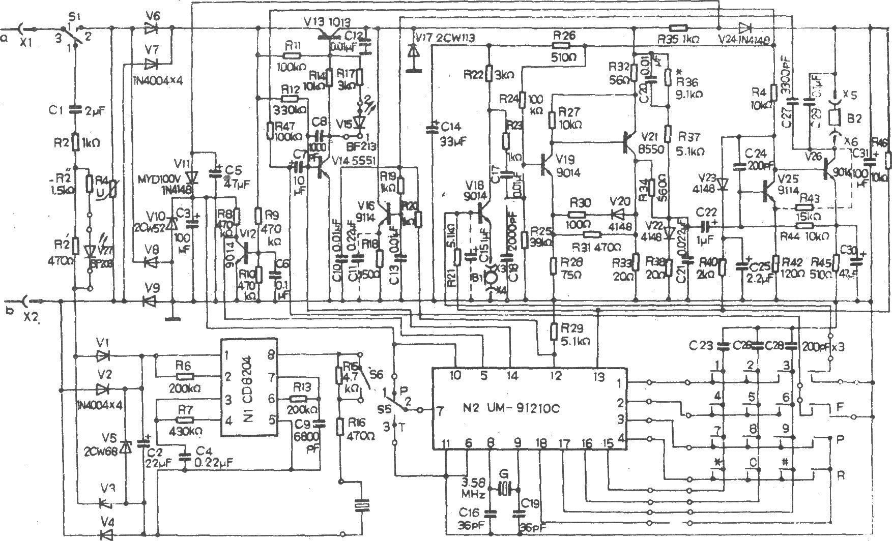 HA34(VI)P／T型电话机