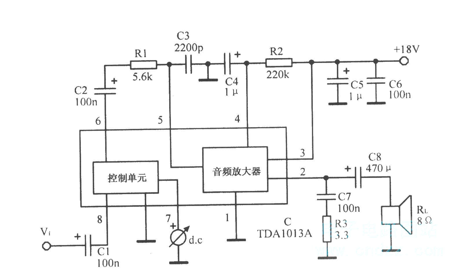 TDAl013A音频放大集成电路