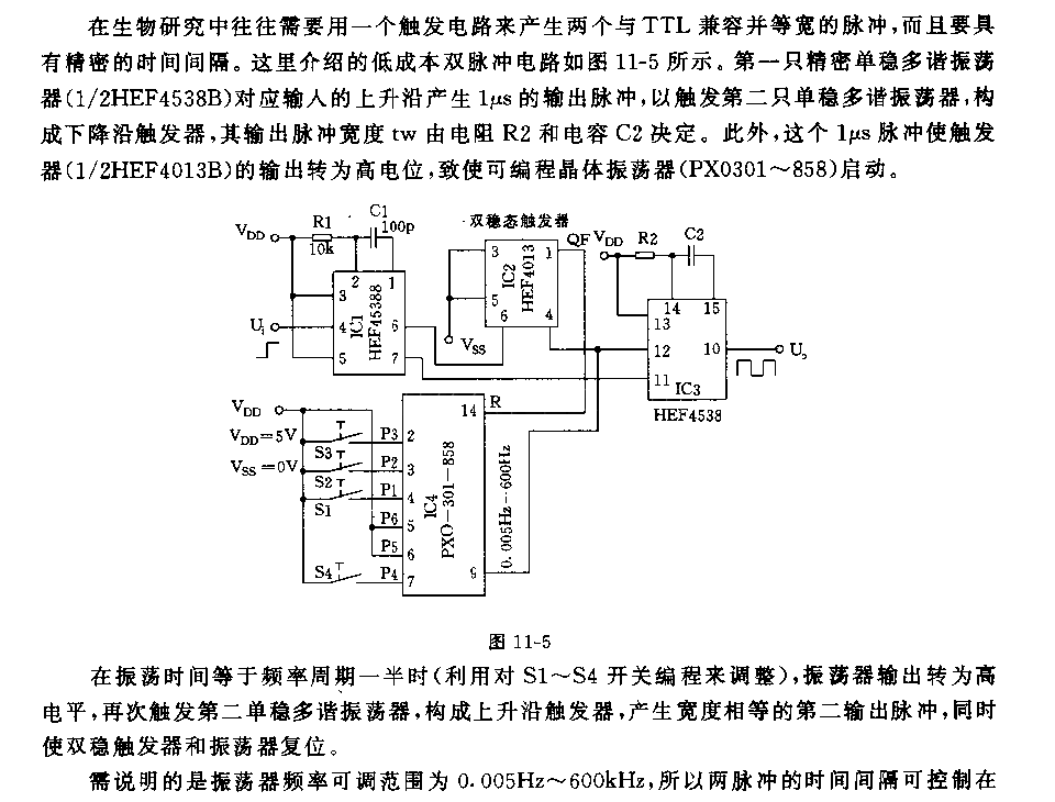 雙脈沖發(fā)生器電路