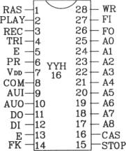 语音合成芯片YYH16的应用电路图