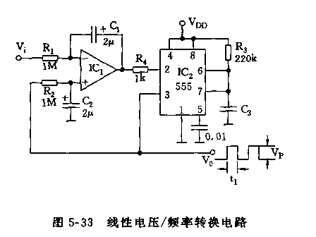 555线性电压／频率转换电路