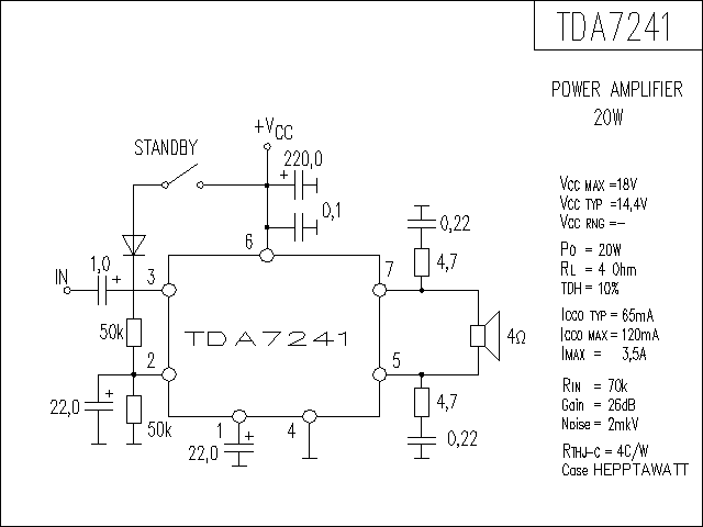 TDA7241功放電路