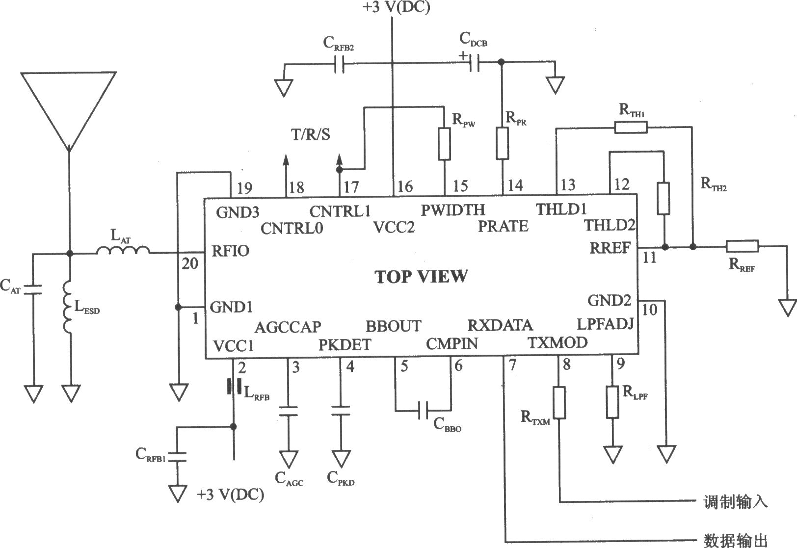 TR3100 ASK 433.92 MHz收發(fā)器