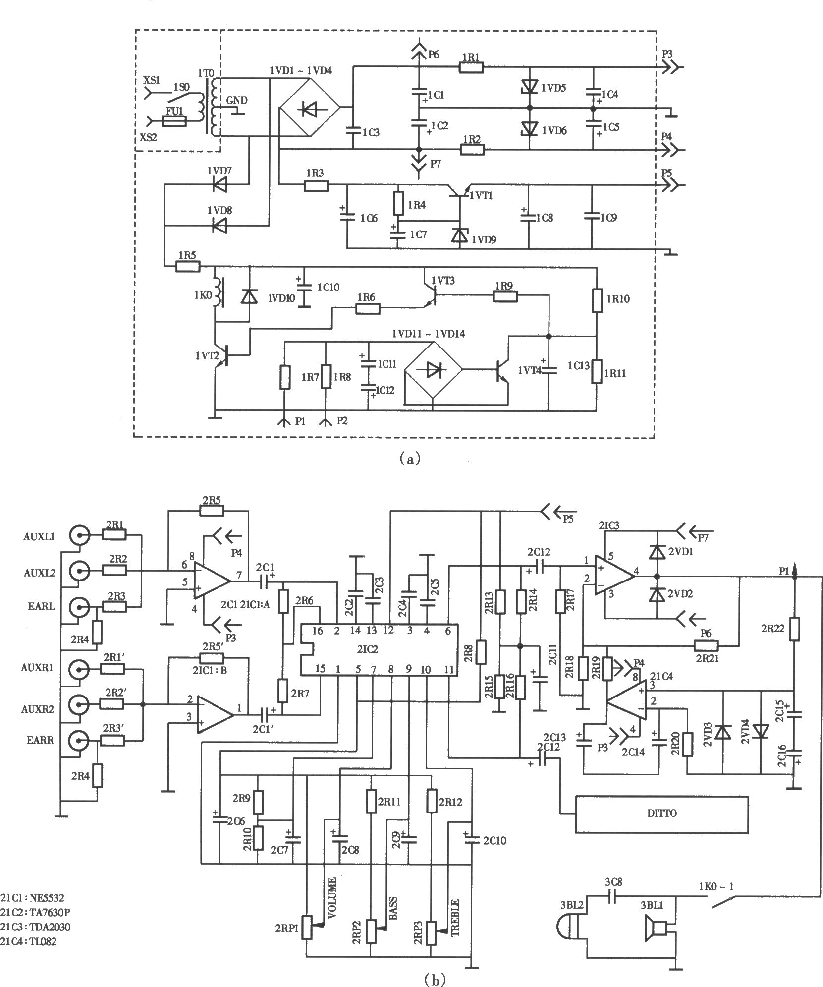 可直接駁接各種音源設(shè)備的有源音箱電路