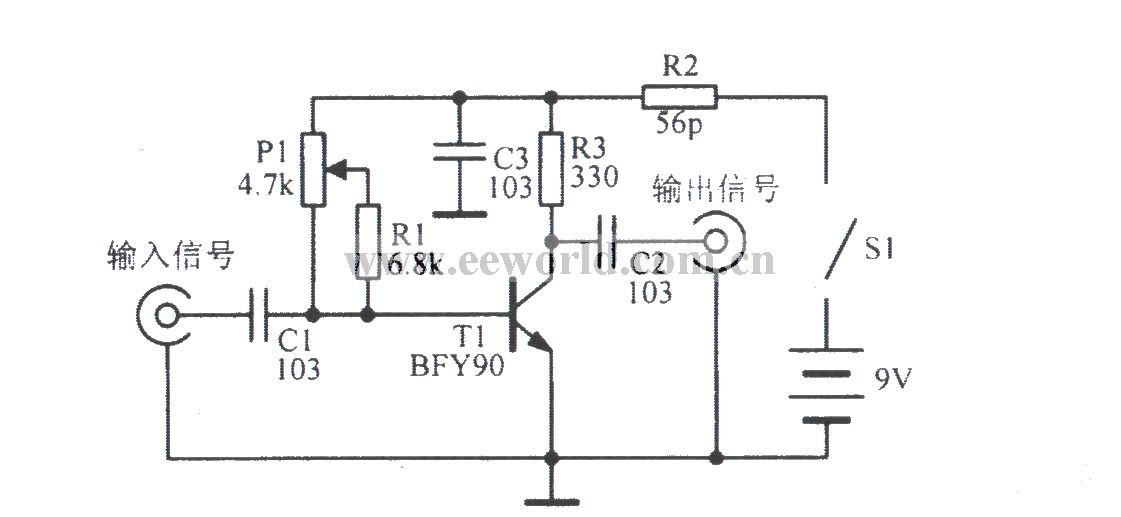 寬帶VHF信號放大電路