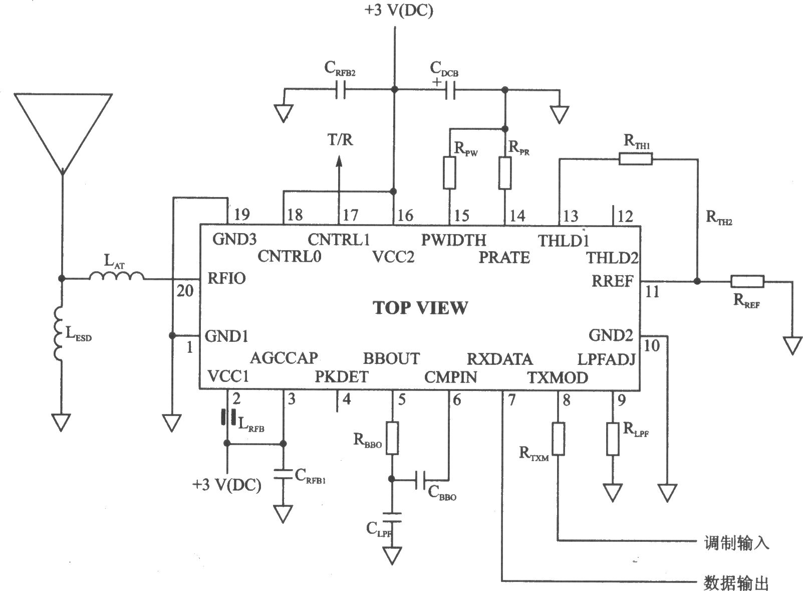 TR3000/TR300200K/ASK 433.92/418.00 MHz收發(fā)器