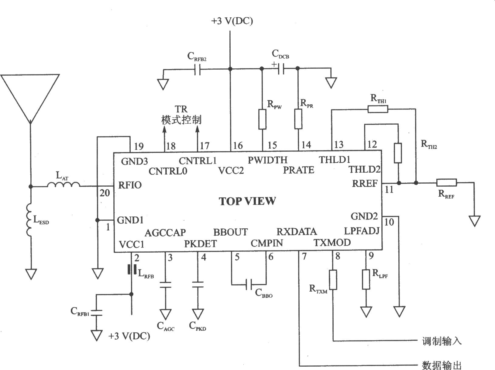 TR3000/TR300200K/ASK 433.92/418.00 MHz收發(fā)器