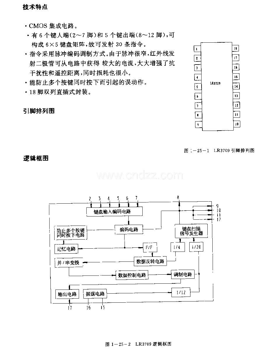 LR3709(錄像機(jī))紅外線遙控發(fā)射電路