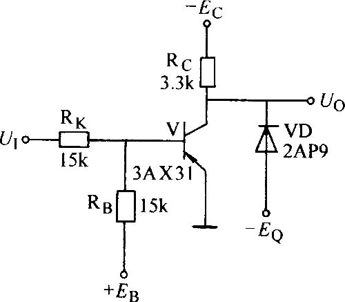 輸出有鉗位二極管的非門電路