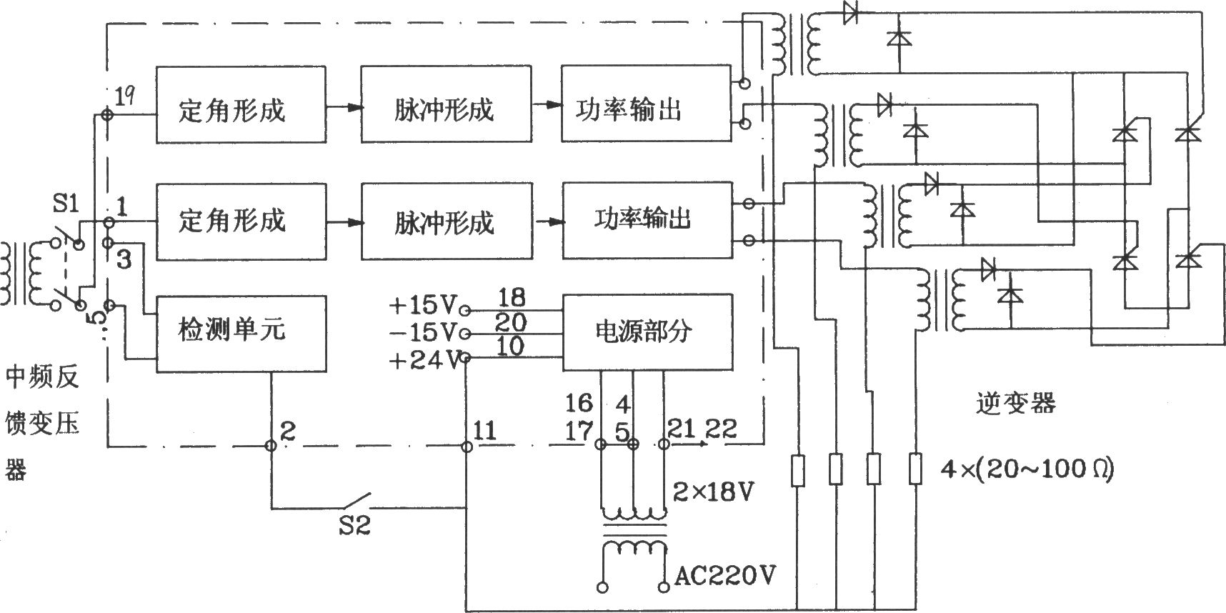 KJN4逆变换相板电原理图