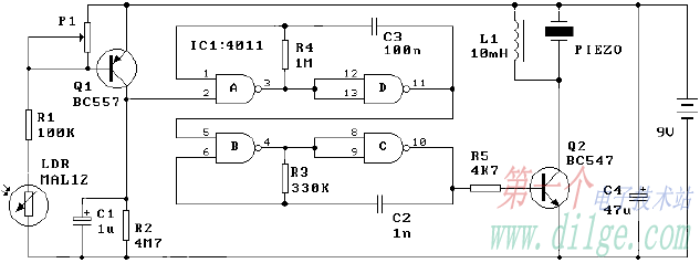 光線感應(yīng)報(bào)警器