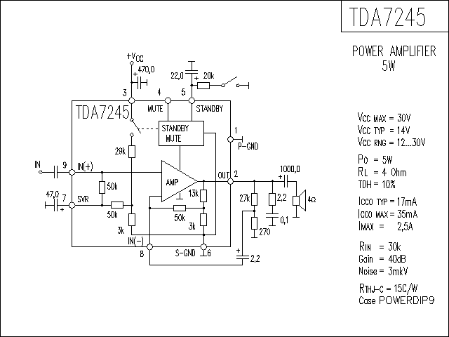 TDA7245功放電路