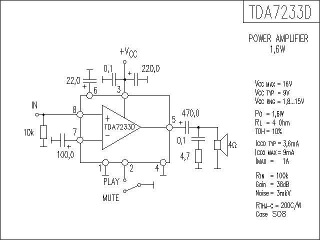 TDA7233D功放電路