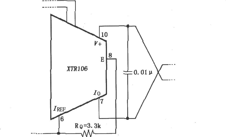 XTR106無外部晶體三極管工作方式的電路