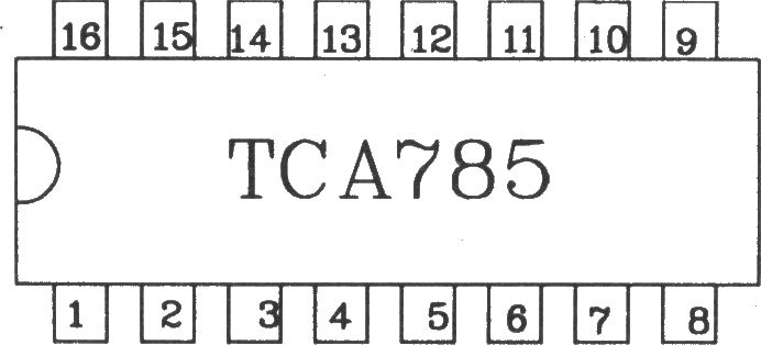 以TCA785为核心的可控硅三相全控桥触发电路图