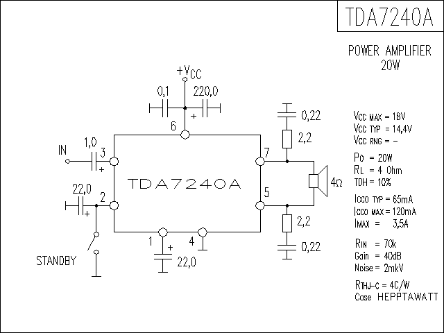 TDA7240A功放電路